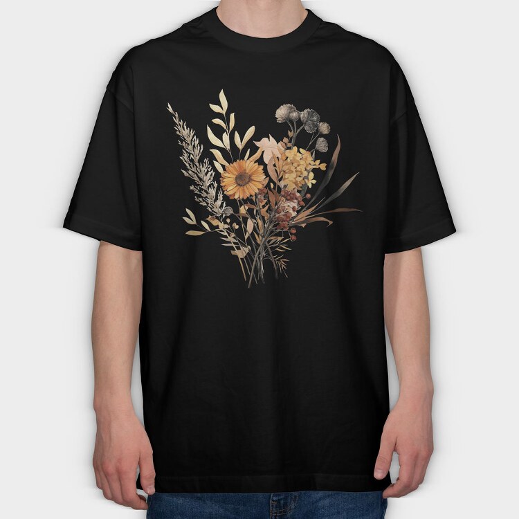 Autumn Petal Symphony, Tricou Oversize Barbati (Unisex)