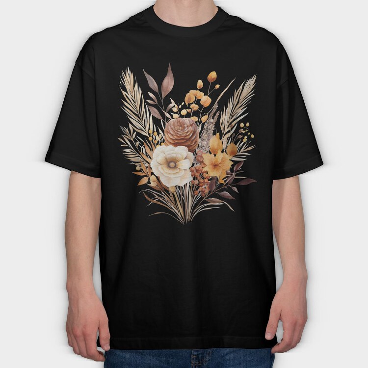 Autumn Leaves Bouquet, Tricou Oversize Barbati (Unisex)