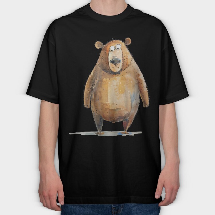 Bear Feet Paint, Tricou Oversize Barbati (Unisex)