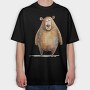 Bear Feet Paint, Tricou Oversize Barbati (Unisex)