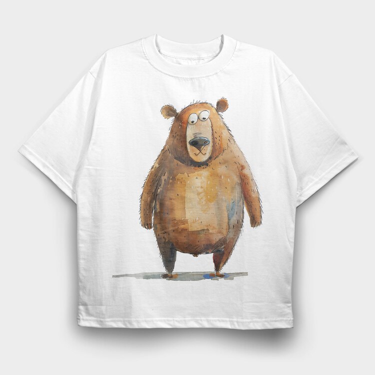 Bear Feet Paint, Tricou Oversize Barbati (Unisex)
