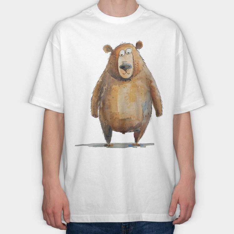 Bear Feet Paint, Tricou Oversize Barbati (Unisex)