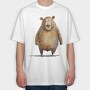 Bear Feet Paint, Tricou Oversize Barbati (Unisex)