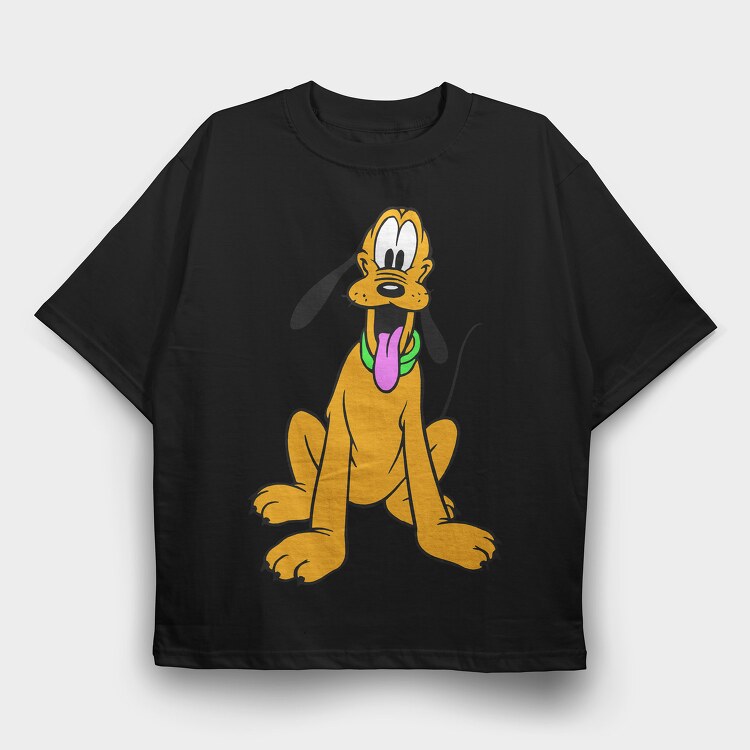Cartoon Retro Pluto 6, Tricou Oversize Barbati (Unisex)