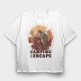 Big Foot Monster Hiking Sasquatch Sunset, Tricou Oversize Barbati (Unisex)