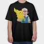 Cartoon Retro Pokemon 3, Tricou Oversize Barbati (Unisex)