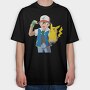 Cartoon Retro Pokemon 4, Tricou Oversize Barbati (Unisex)