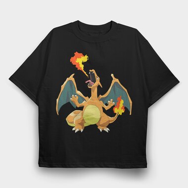 Cartoon Retro Pokemon 6, Tricou Oversize Barbati (Unisex)
