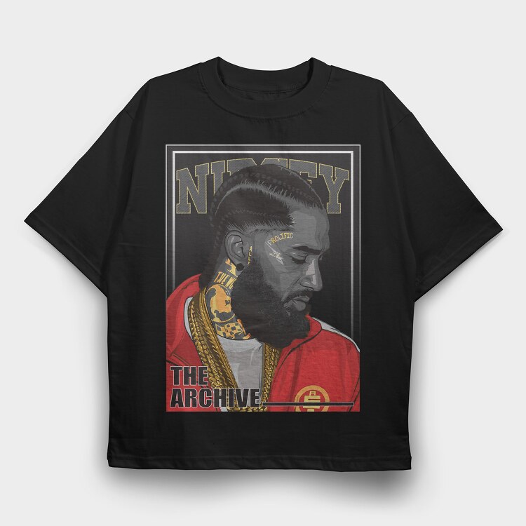 Nipsey Hussle, Tricou Oversize Barbati (Unisex)