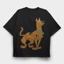 Cartoon Retro Scooby Doo 2, Tricou Oversize Barbati (Unisex)