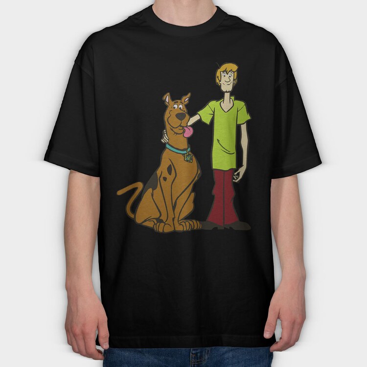 Cartoon Retro Scooby Doo 3, Tricou Oversize Barbati (Unisex)