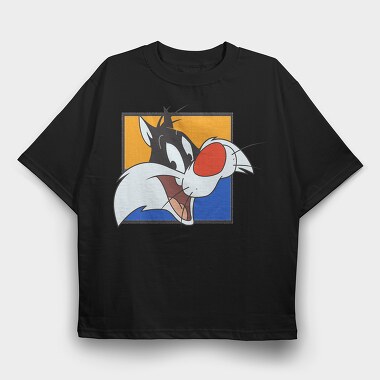 Cartoon Retro Silvestre 2, Tricou Oversize Barbati (Unisex)