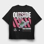 Outside Skateboard 1, Tricou Oversize Barbati (Unisex)