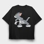 Tom and Jerry 1, Tricou Oversize Barbati (Unisex)