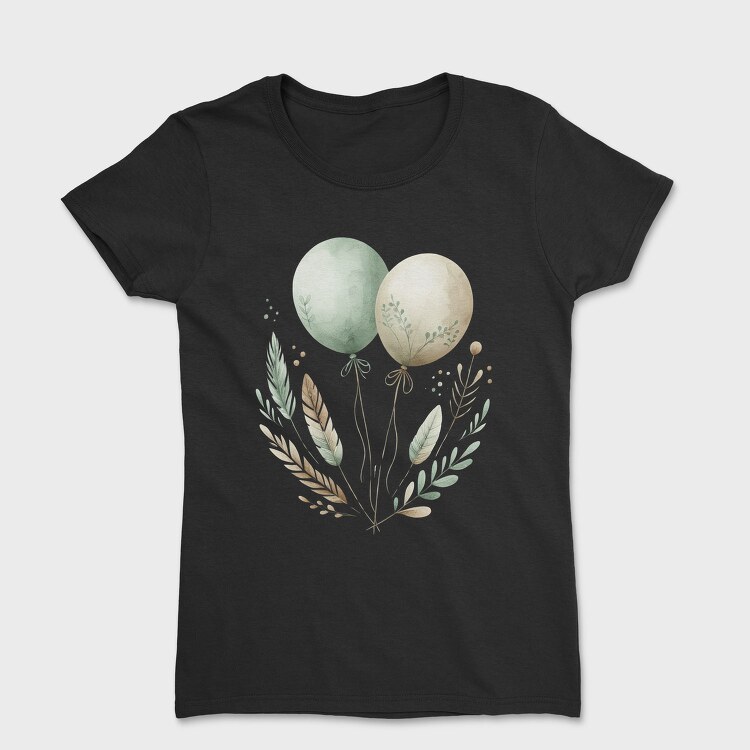 Balloons Leaves Bear, Tricou Femei