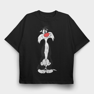 Cartoon Retro Silvestre 4, Tricou Oversize Barbati (Unisex)