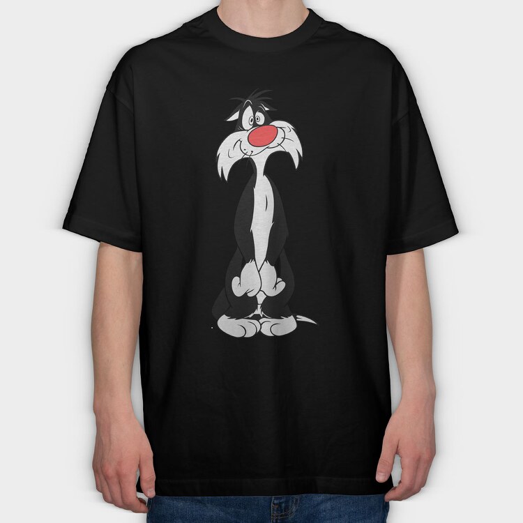 Cartoon Retro Silvestre 4, Tricou Oversize Barbati (Unisex)