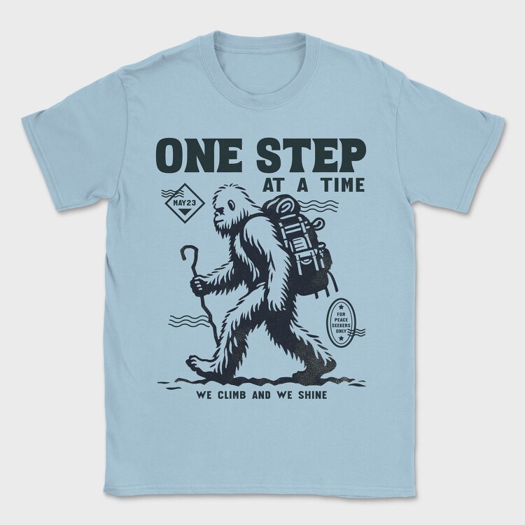 Bigfoot Hiking Trend One Step, Tricou Barbati (Unisex)
