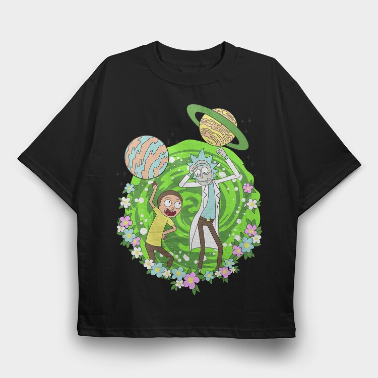 Rick and Morty 60, Tricou Oversize Barbati (Unisex)