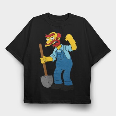 Groundskeeper Willie, Tricou Oversize Barbati (Unisex)