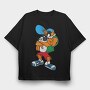 Cartoon Retro Tazmania 1, Tricou Oversize Barbati (Unisex)