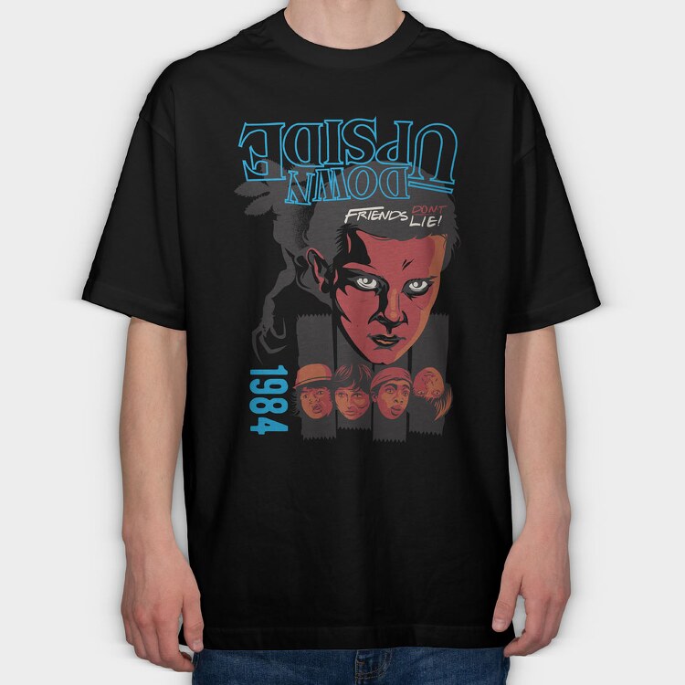 Stranger Things 2, Tricou Oversize Barbati (Unisex)