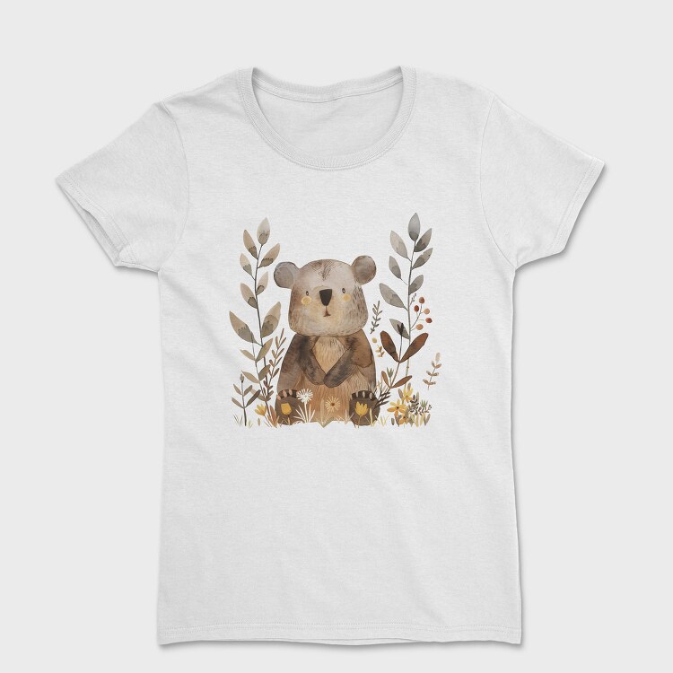 Bear Flower Friends, Tricou Femei
