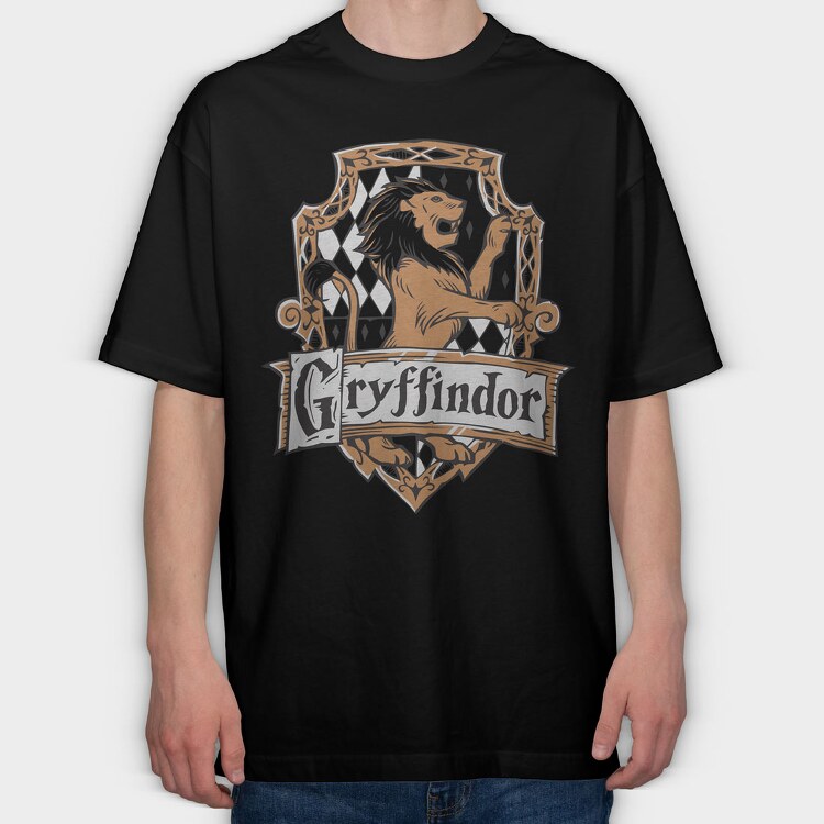 Gryffindor Harry Potter, Tricou Oversize Barbati (Unisex)