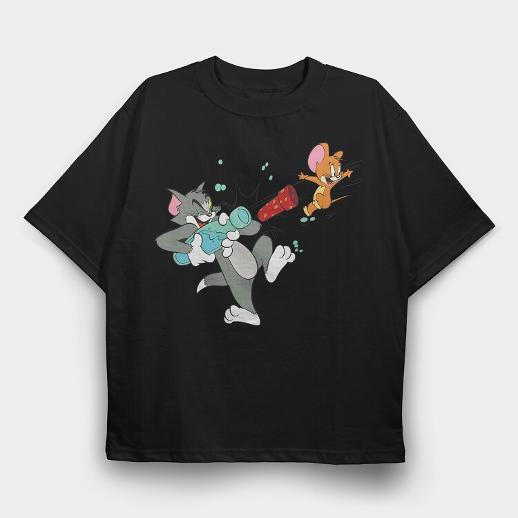 Tom and Jerry 17, Tricou Oversize Barbati (Unisex)