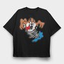 Cartoon Retro Tazmania 4, Tricou Oversize Barbati (Unisex)