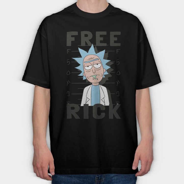 Rick and Morty 64, Tricou Oversize Barbati (Unisex)