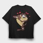 Cartoon Retro Tazmania 6, Tricou Oversize Barbati (Unisex)