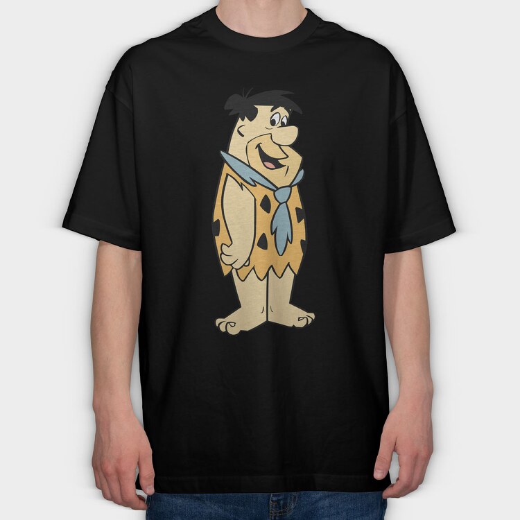 Cartoon Retro the Flintstones 1, Tricou Oversize Barbati (Unisex)