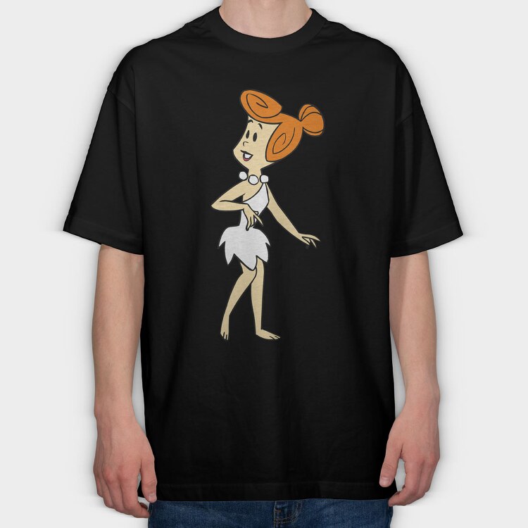 Cartoon Retro the Flintstones 2, Tricou Oversize Barbati (Unisex)