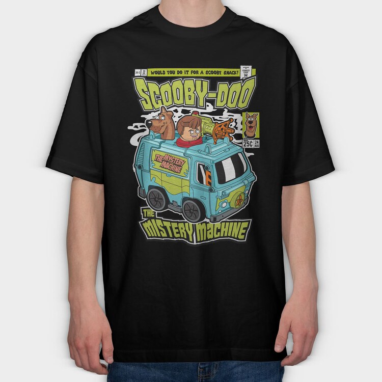 Scooby Doo Mystery Machine, Tricou Oversize Barbati (Unisex)
