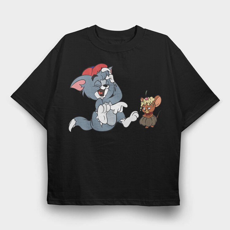 Tom and Jerry 23, Tricou Oversize Barbati (Unisex)