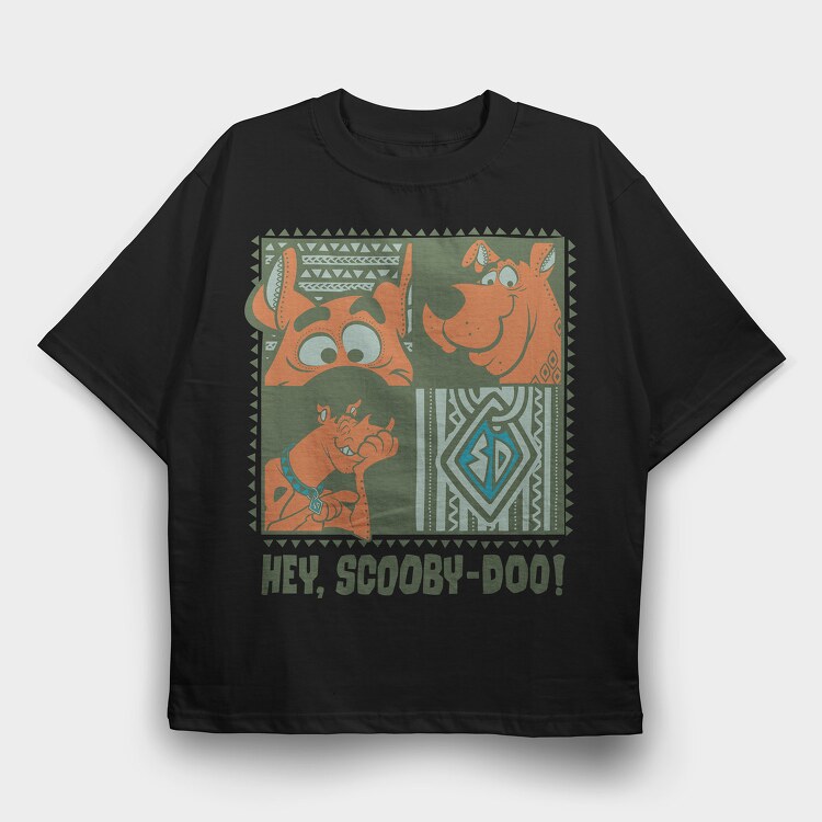 Hey Scooby Doo, Tricou Oversize Barbati (Unisex)