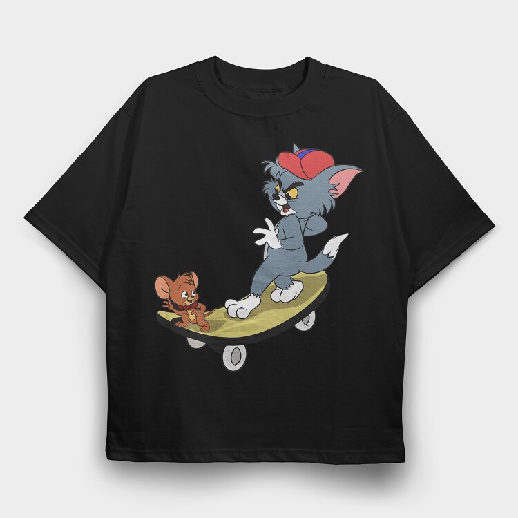 Tom and Jerry 24, Tricou Oversize Barbati (Unisex)