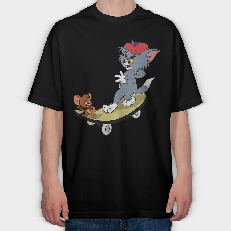 Tom and Jerry 24, Tricou Oversize Barbati (Unisex)