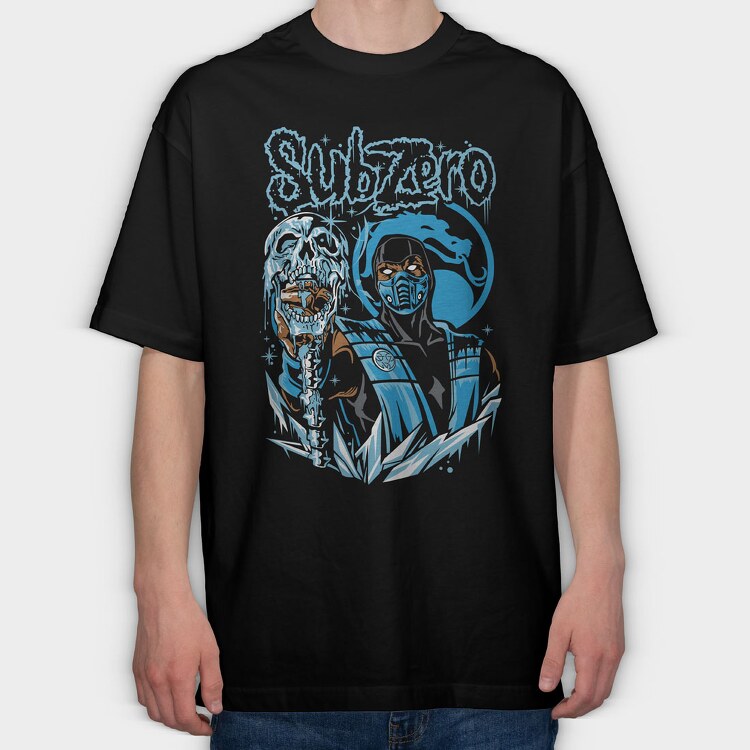 Subzero Mortal Kombat, Tricou Oversize Barbati (Unisex)