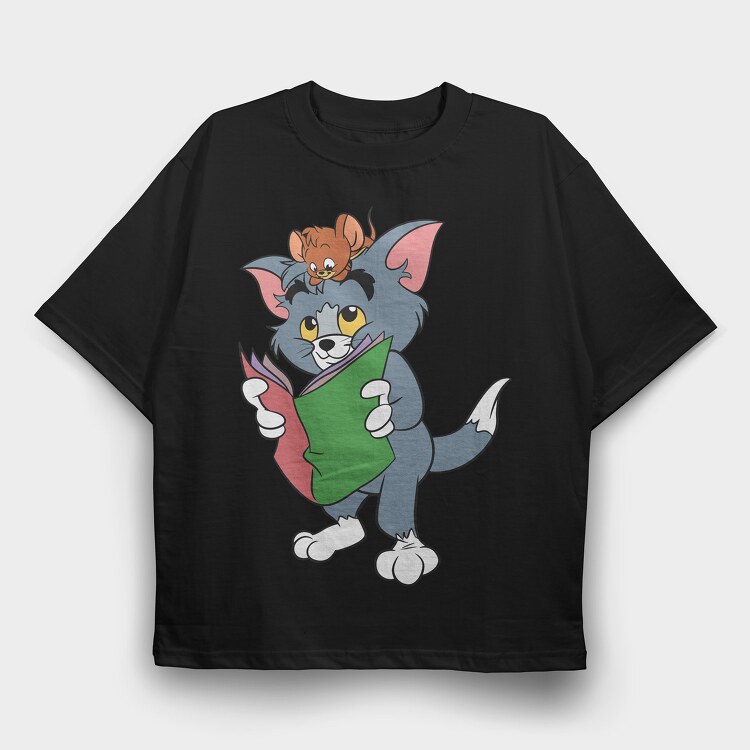 Tom and Jerry 25, Tricou Oversize Barbati (Unisex)