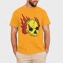 Burning Skull, Tricou Barbati (Unisex)