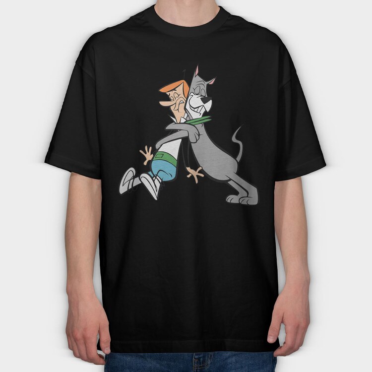 Cartoon Retro the Jetsons 1, Tricou Oversize Barbati (Unisex)