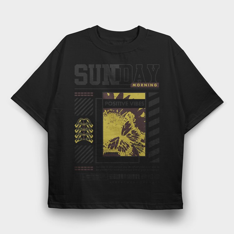 Sunday 1, Tricou Oversize Barbati (Unisex)