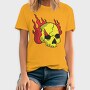 Burning Skull, Tricou Barbati (Unisex)