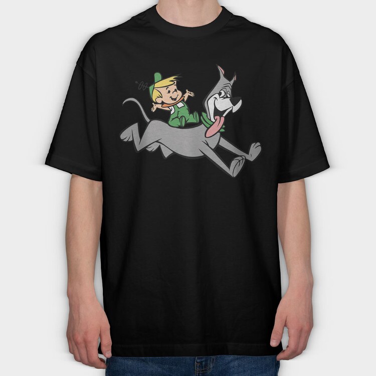 Cartoon Retro the Jetsons 2, Tricou Oversize Barbati (Unisex)