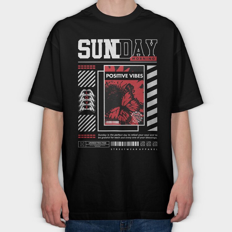 Sunday 2, Tricou Oversize Barbati (Unisex)