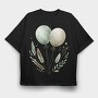 Balloons Leaves Bear, Tricou Oversize Barbati (Unisex)