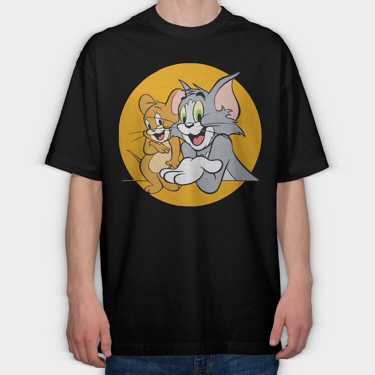 Tom and Jerry 5, Tricou Oversize Barbati (Unisex)