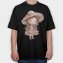 Autumn Pink Girl, Tricou Oversize Barbati (Unisex)